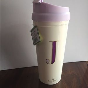 kate spade new york monogrammed "J" travel mug